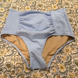 Kortni Jeane Tan and Light Blue Bikini Bottoms